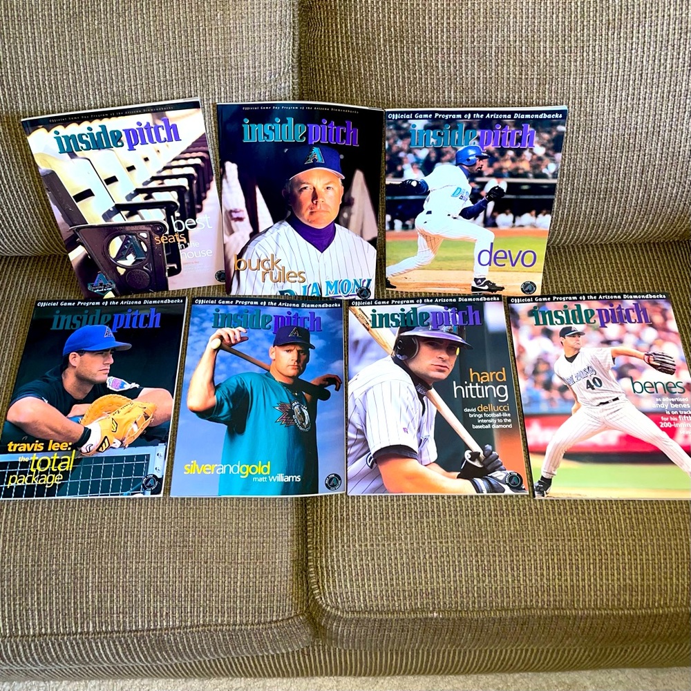 Inside Pitch Official 1998 Game Programs Arizona Diamondbacks Inaugrual Season
